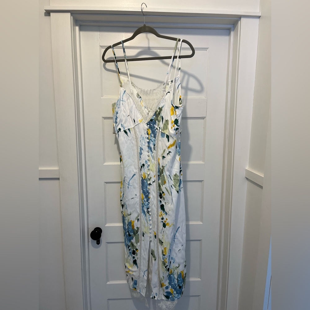 NWT Anthropologie Lace Button-Front Slip Dress MIDI Size 16 - Picture 5 of 8